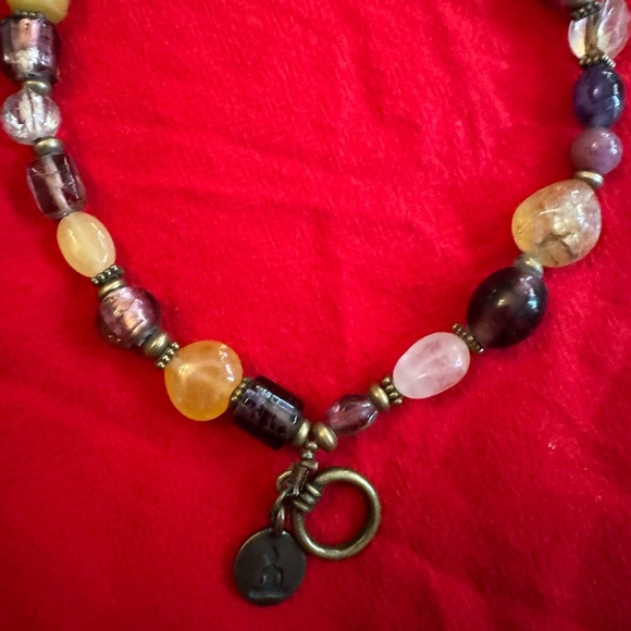 Vintage Semiprecious Stones Boho Lucky Buddha 18’ Necklace - Picture 4 of 7